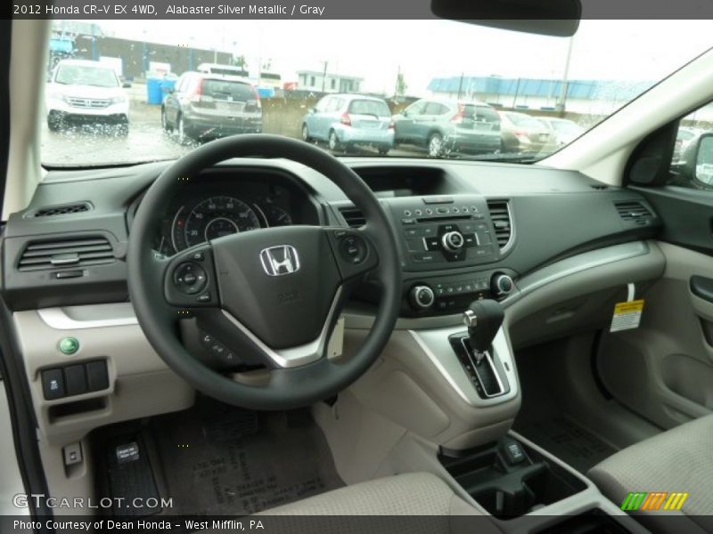 Alabaster Silver Metallic / Gray 2012 Honda CR-V EX 4WD