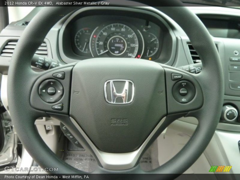 Alabaster Silver Metallic / Gray 2012 Honda CR-V EX 4WD