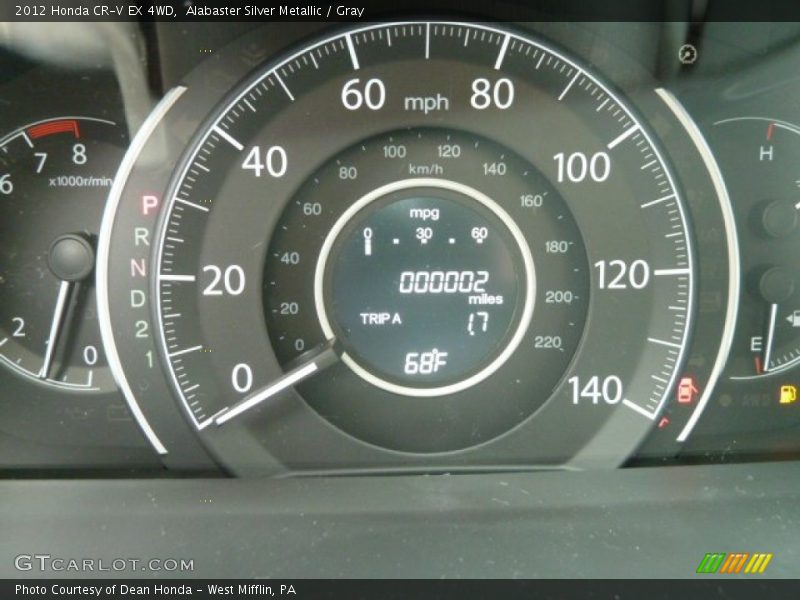 Alabaster Silver Metallic / Gray 2012 Honda CR-V EX 4WD