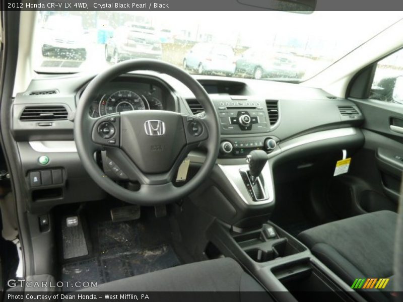 Crystal Black Pearl / Black 2012 Honda CR-V LX 4WD