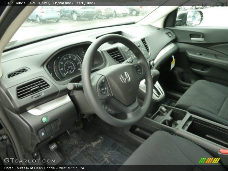 Crystal Black Pearl / Black 2012 Honda CR-V LX 4WD