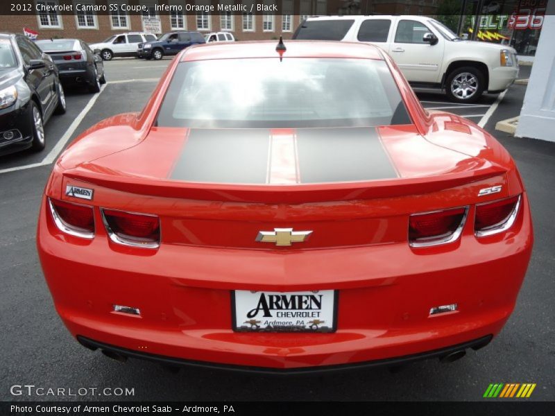 Inferno Orange Metallic / Black 2012 Chevrolet Camaro SS Coupe