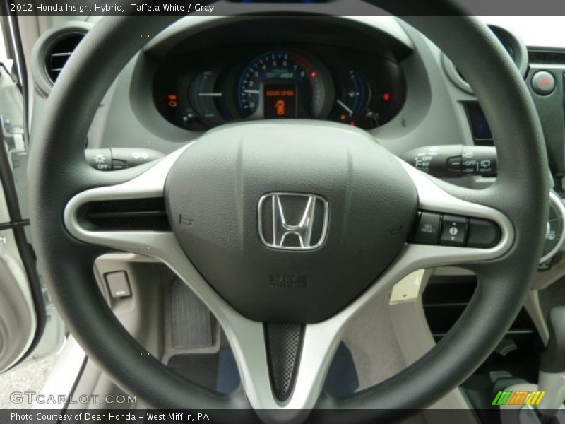 Taffeta White / Gray 2012 Honda Insight Hybrid