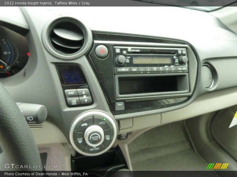 Taffeta White / Gray 2012 Honda Insight Hybrid