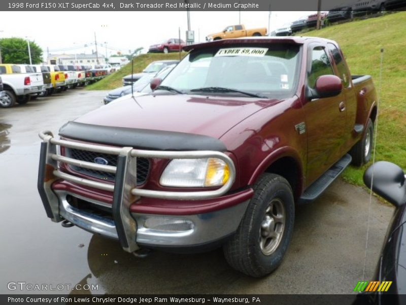 Dark Toreador Red Metallic / Medium Graphite 1998 Ford F150 XLT SuperCab 4x4