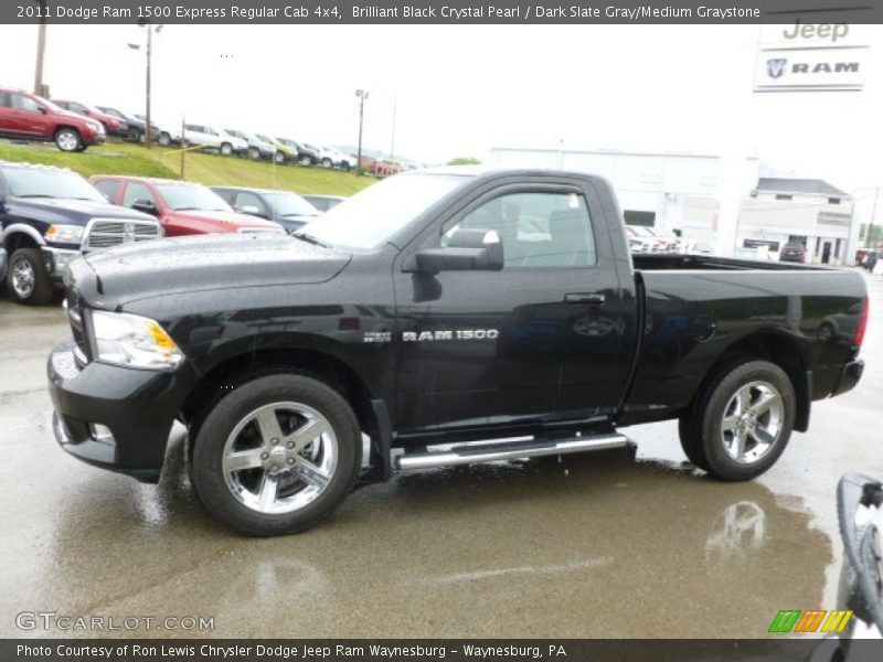 Brilliant Black Crystal Pearl / Dark Slate Gray/Medium Graystone 2011 Dodge Ram 1500 Express Regular Cab 4x4