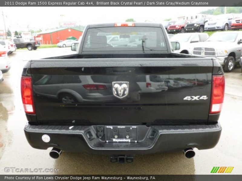 Brilliant Black Crystal Pearl / Dark Slate Gray/Medium Graystone 2011 Dodge Ram 1500 Express Regular Cab 4x4