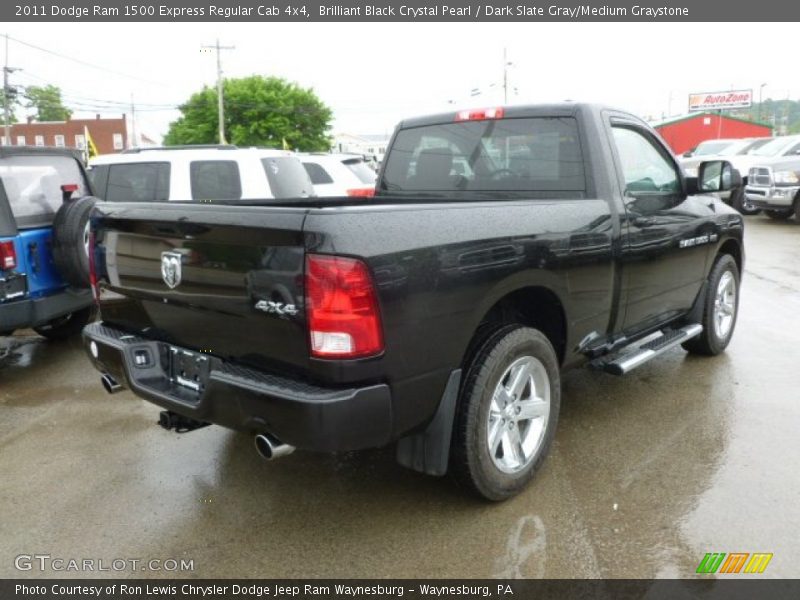 Brilliant Black Crystal Pearl / Dark Slate Gray/Medium Graystone 2011 Dodge Ram 1500 Express Regular Cab 4x4
