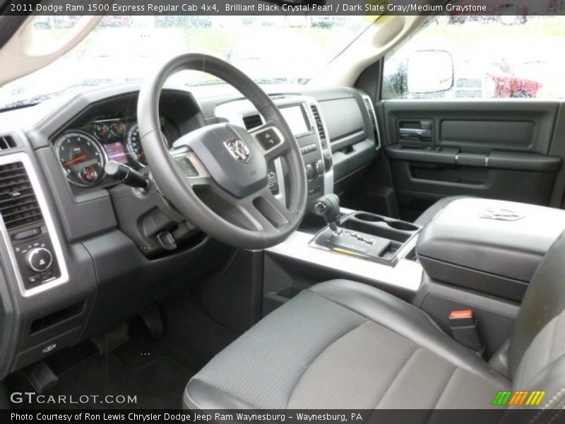 Brilliant Black Crystal Pearl / Dark Slate Gray/Medium Graystone 2011 Dodge Ram 1500 Express Regular Cab 4x4