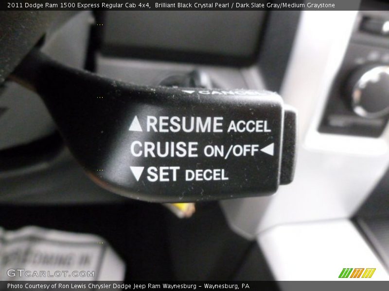 Brilliant Black Crystal Pearl / Dark Slate Gray/Medium Graystone 2011 Dodge Ram 1500 Express Regular Cab 4x4