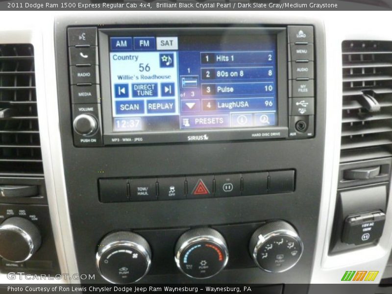 Brilliant Black Crystal Pearl / Dark Slate Gray/Medium Graystone 2011 Dodge Ram 1500 Express Regular Cab 4x4