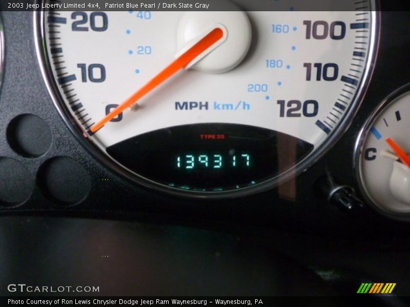 Patriot Blue Pearl / Dark Slate Gray 2003 Jeep Liberty Limited 4x4