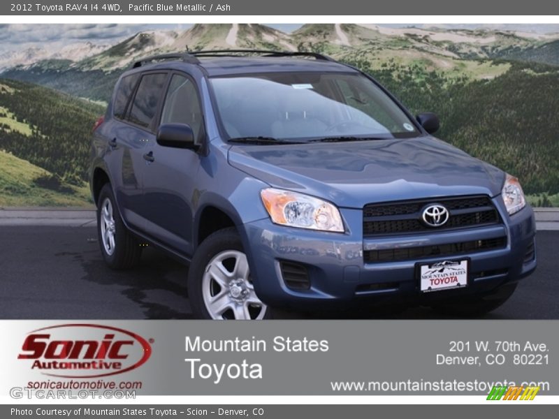 Pacific Blue Metallic / Ash 2012 Toyota RAV4 I4 4WD