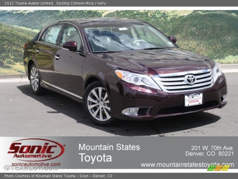Sizzling Crimson Mica / Ivory 2012 Toyota Avalon Limited