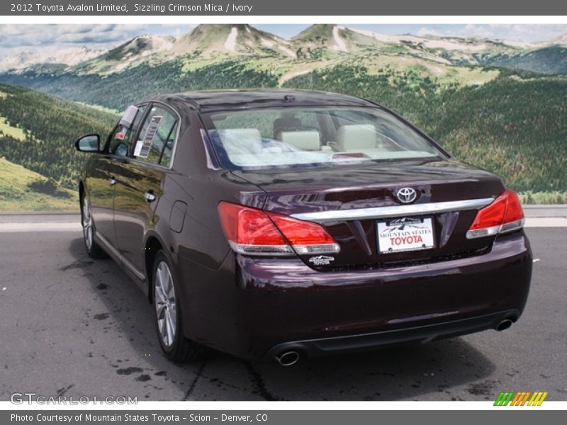Sizzling Crimson Mica / Ivory 2012 Toyota Avalon Limited