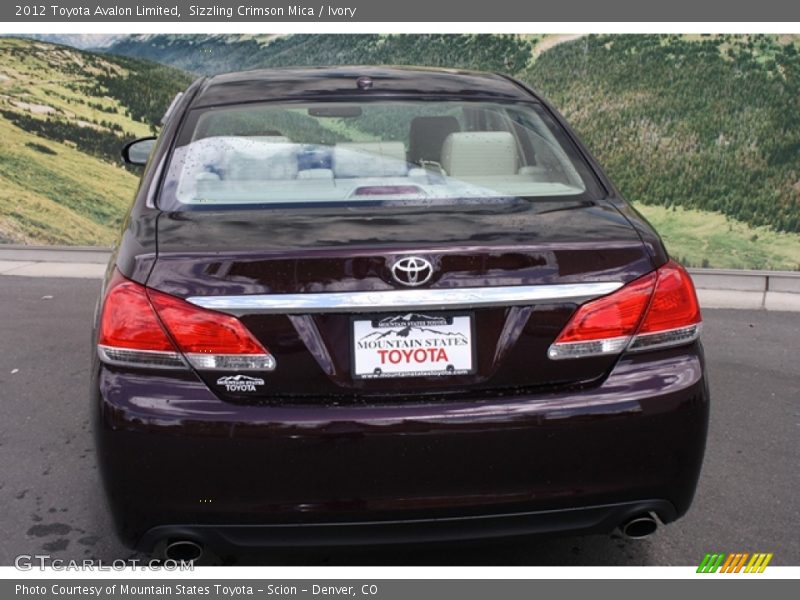 Sizzling Crimson Mica / Ivory 2012 Toyota Avalon Limited