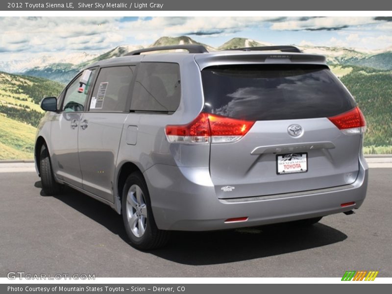 Silver Sky Metallic / Light Gray 2012 Toyota Sienna LE
