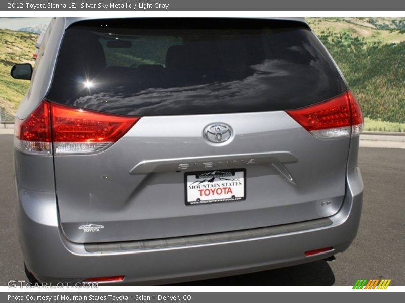 Silver Sky Metallic / Light Gray 2012 Toyota Sienna LE