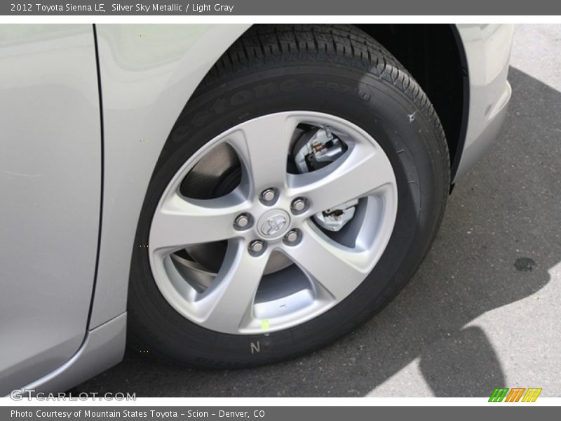 Silver Sky Metallic / Light Gray 2012 Toyota Sienna LE
