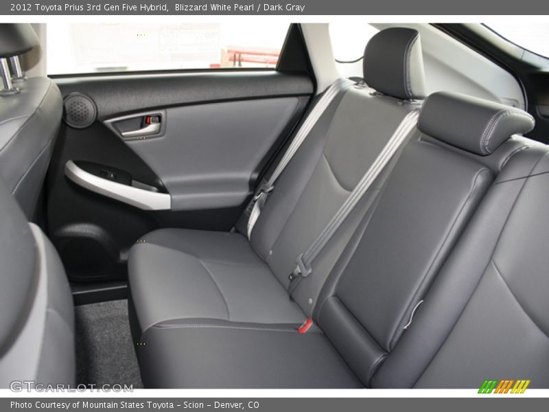 Blizzard White Pearl / Dark Gray 2012 Toyota Prius 3rd Gen Five Hybrid