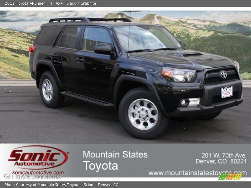 Black / Graphite 2012 Toyota 4Runner Trail 4x4