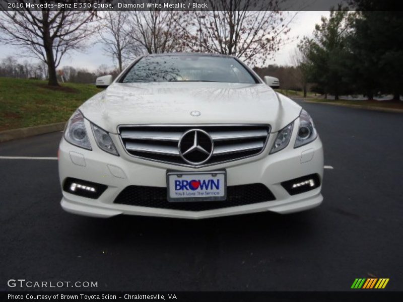 Diamond White Metallic / Black 2010 Mercedes-Benz E 550 Coupe