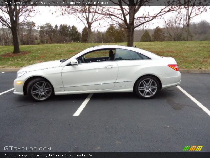 Diamond White Metallic / Black 2010 Mercedes-Benz E 550 Coupe