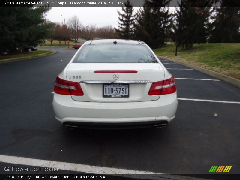 Diamond White Metallic / Black 2010 Mercedes-Benz E 550 Coupe