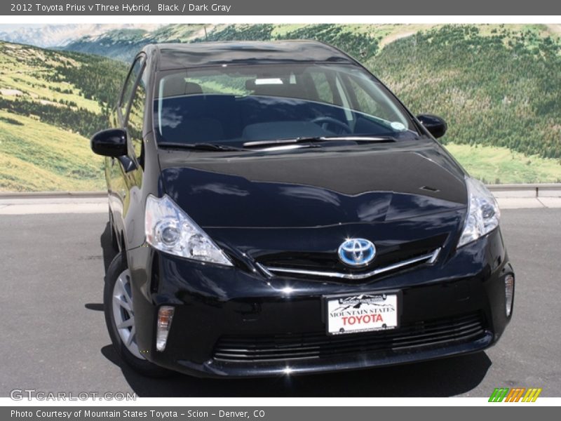 Black / Dark Gray 2012 Toyota Prius v Three Hybrid