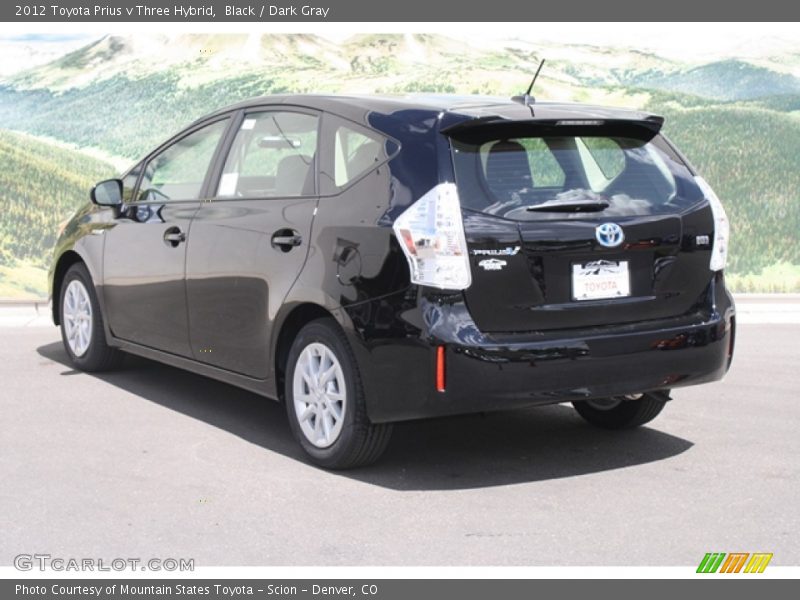 Black / Dark Gray 2012 Toyota Prius v Three Hybrid