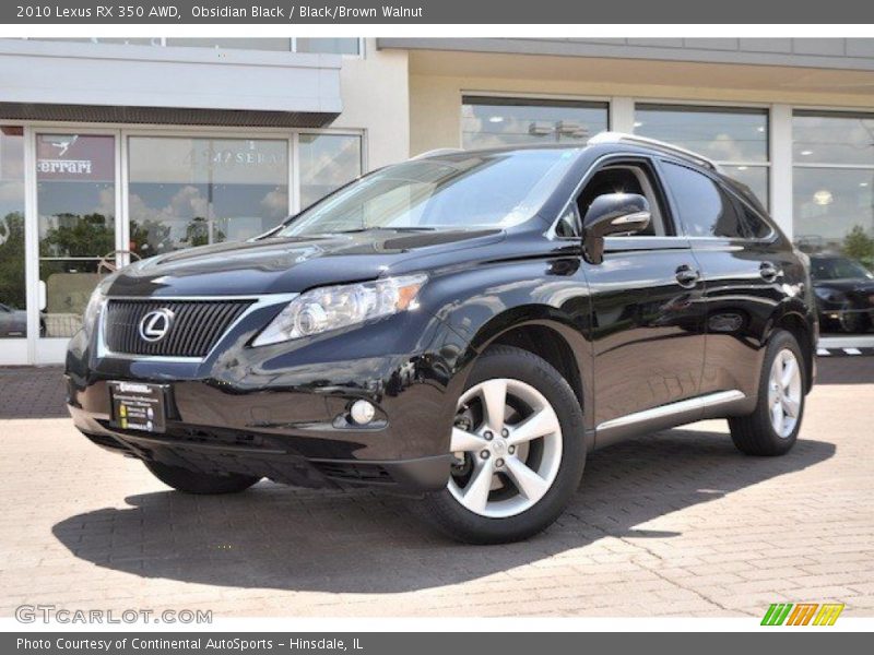 Obsidian Black / Black/Brown Walnut 2010 Lexus RX 350 AWD