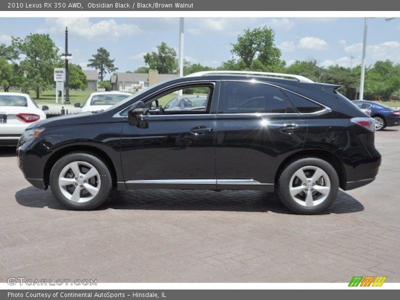 Obsidian Black / Black/Brown Walnut 2010 Lexus RX 350 AWD