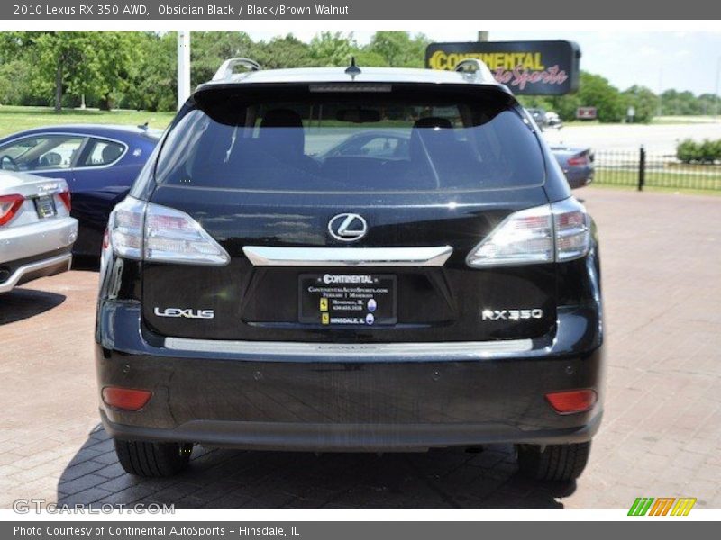 Obsidian Black / Black/Brown Walnut 2010 Lexus RX 350 AWD