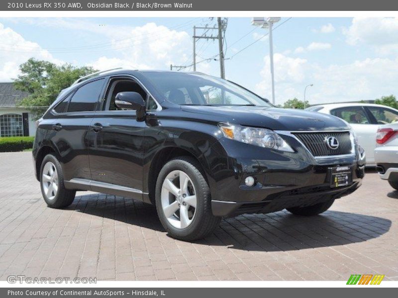 Obsidian Black / Black/Brown Walnut 2010 Lexus RX 350 AWD