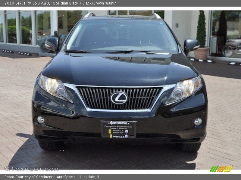 Obsidian Black / Black/Brown Walnut 2010 Lexus RX 350 AWD