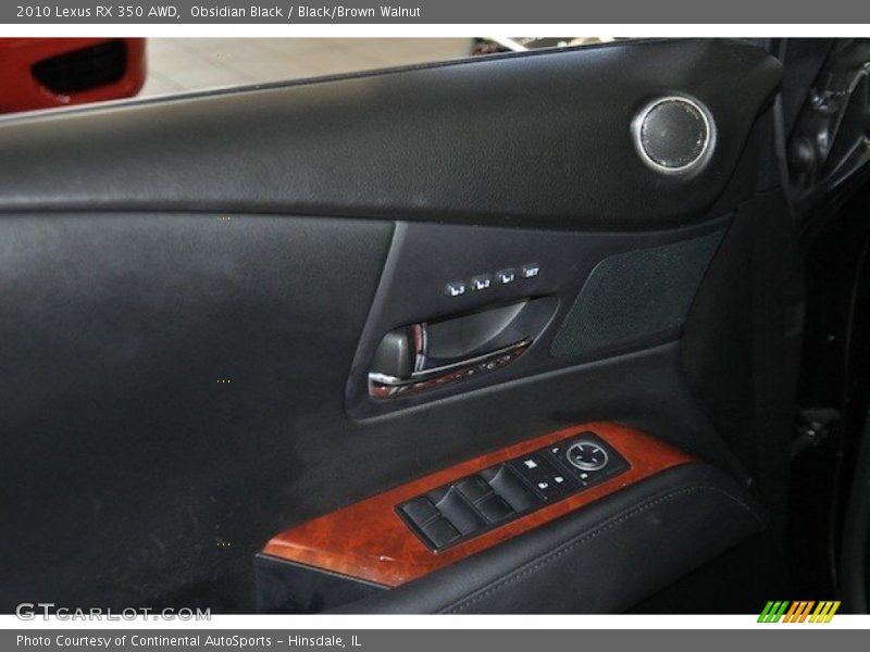 Obsidian Black / Black/Brown Walnut 2010 Lexus RX 350 AWD