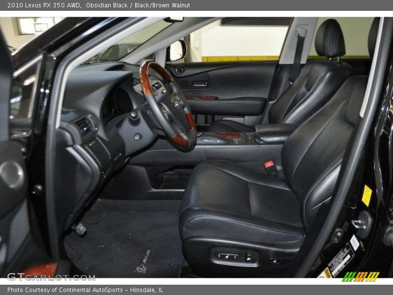 Obsidian Black / Black/Brown Walnut 2010 Lexus RX 350 AWD