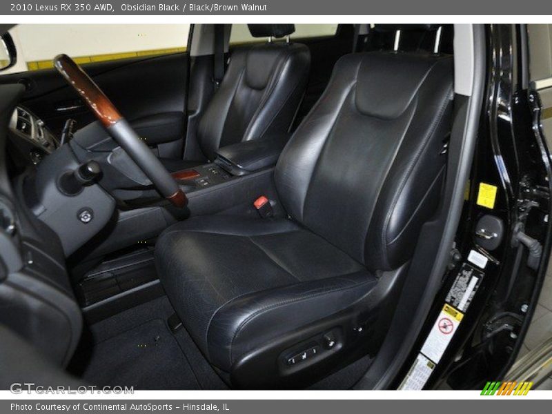 Obsidian Black / Black/Brown Walnut 2010 Lexus RX 350 AWD