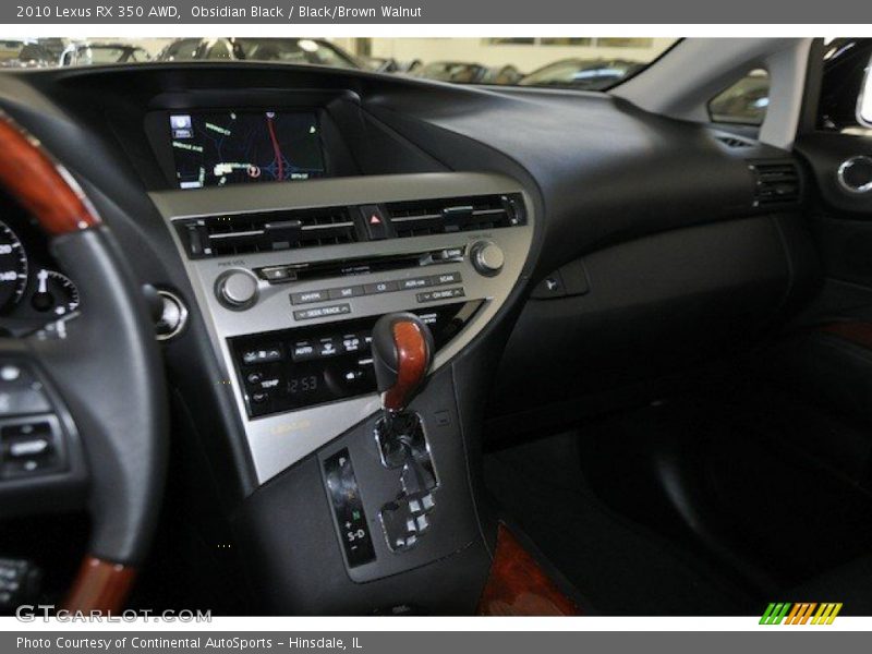 Obsidian Black / Black/Brown Walnut 2010 Lexus RX 350 AWD