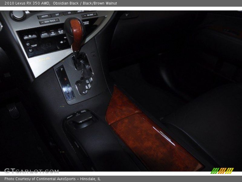 Obsidian Black / Black/Brown Walnut 2010 Lexus RX 350 AWD