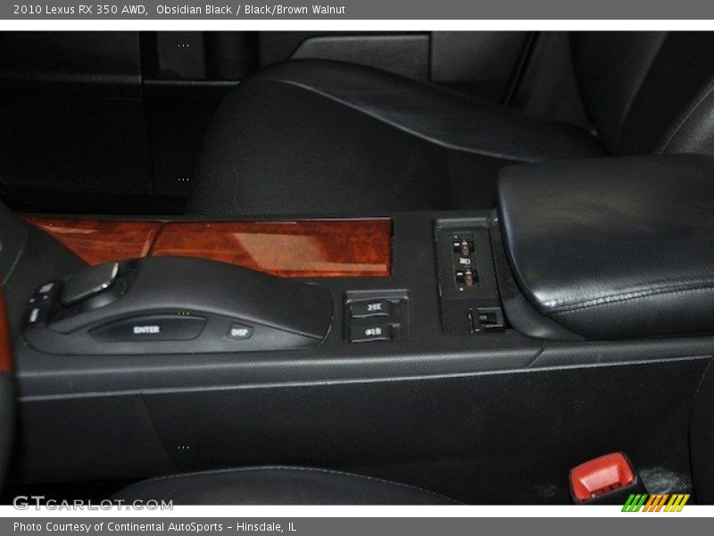 Obsidian Black / Black/Brown Walnut 2010 Lexus RX 350 AWD