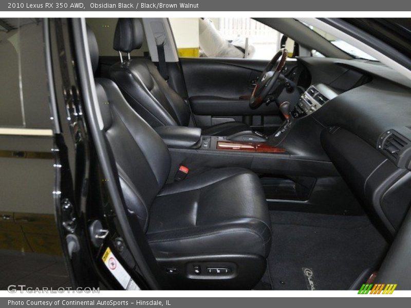 Obsidian Black / Black/Brown Walnut 2010 Lexus RX 350 AWD