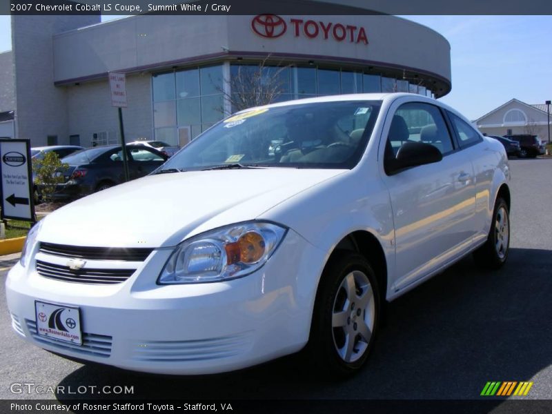 Summit White / Gray 2007 Chevrolet Cobalt LS Coupe