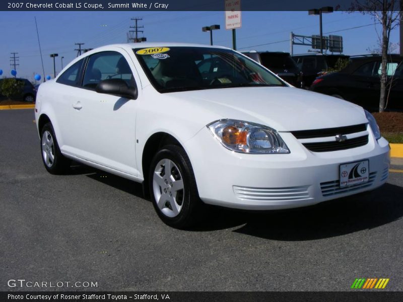 Summit White / Gray 2007 Chevrolet Cobalt LS Coupe