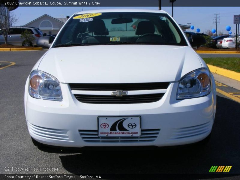 Summit White / Gray 2007 Chevrolet Cobalt LS Coupe