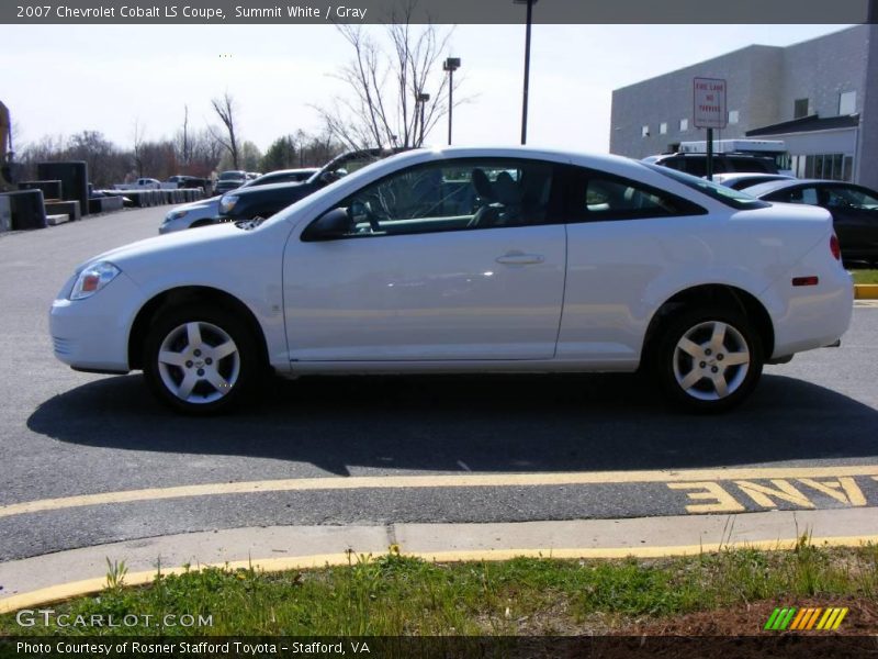 Summit White / Gray 2007 Chevrolet Cobalt LS Coupe