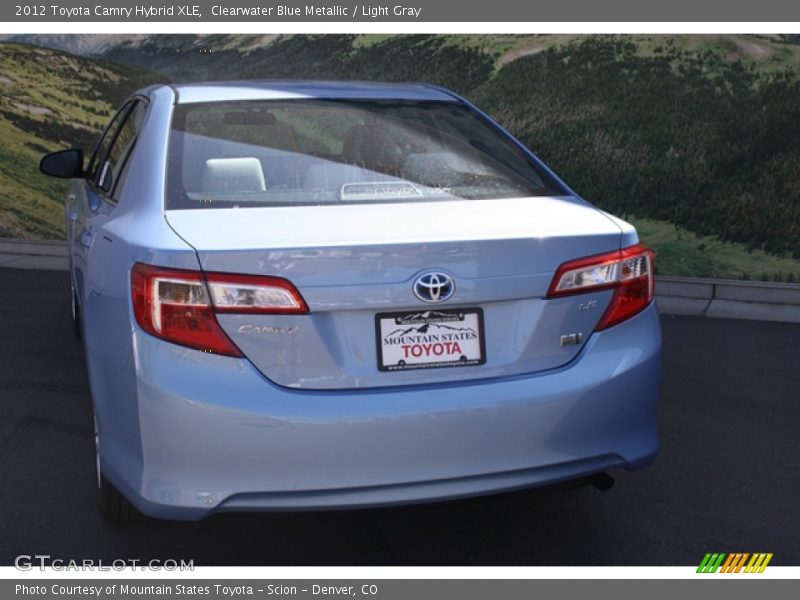 Clearwater Blue Metallic / Light Gray 2012 Toyota Camry Hybrid XLE