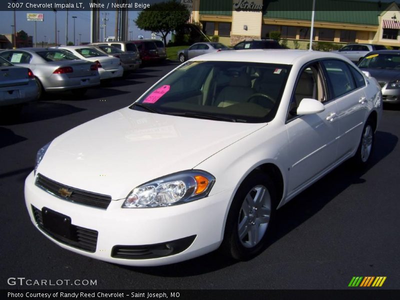 White / Neutral Beige 2007 Chevrolet Impala LT