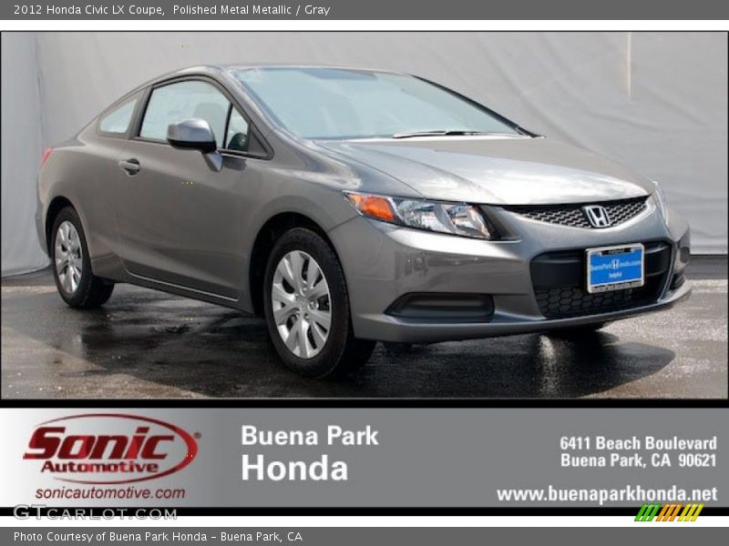 Polished Metal Metallic / Gray 2012 Honda Civic LX Coupe