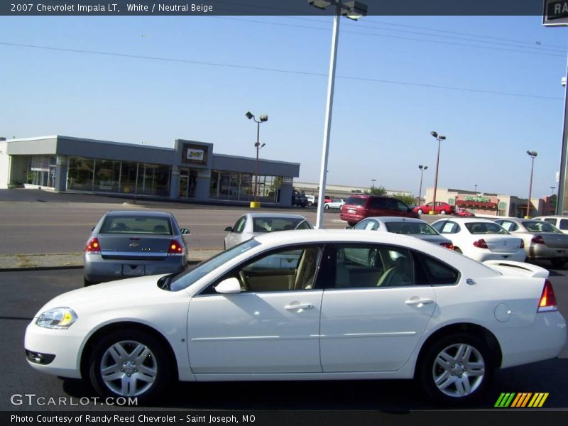 White / Neutral Beige 2007 Chevrolet Impala LT